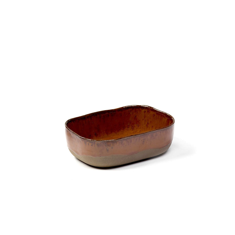 EXTRA DEEP PLATE MERCI N6  M 14,5x10,5 H4,5 OCRE/BROWN