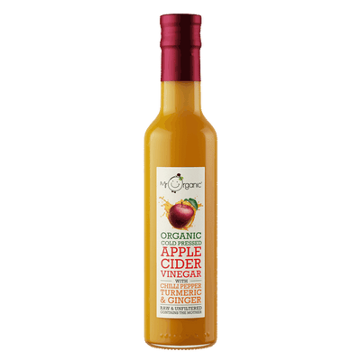 Organic Vegan Apple Cider Vinegar -Turmeric, Chilli & Ginger 250ml - Slowood