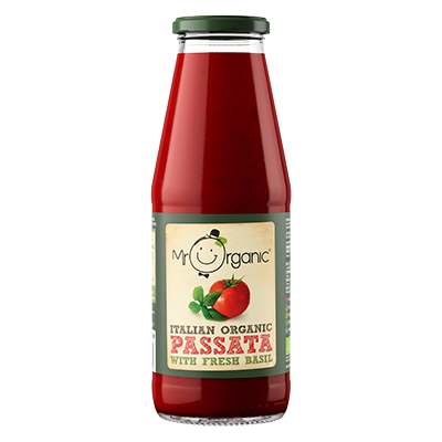 Organic Vegan Passata & Basil 690g - Slowood