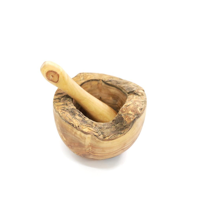 Olive Wood Natural Motar and Pestle 6.25" - Slowood