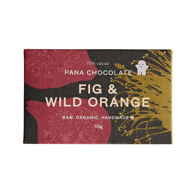 Organic Vegan Chocolate Bar - Fig & Wild Orange 45g - Slowood