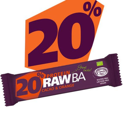 Raw Bar Protein Cacao & Orange - Vegan Gluten Free - Slowood