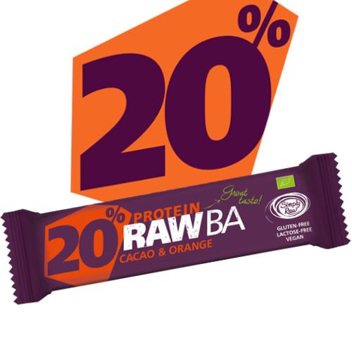 Raw Bar Protein Cacao & Orange - Vegan Gluten Free