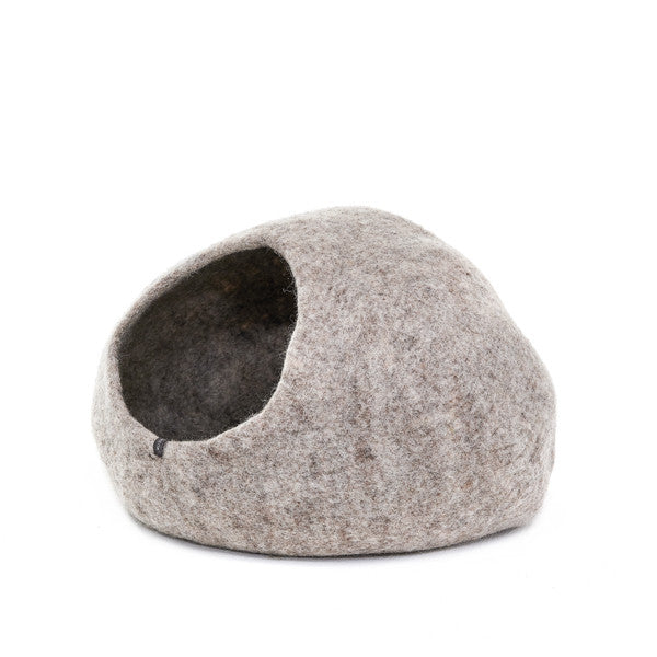 Plain cat basket - light stone - Slowood