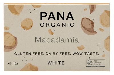 Organic Vegan Chocolate Bar - White Macadamia 45g - Slowood