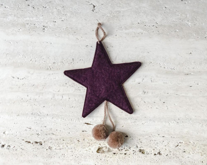 Pompoms star - aubergine - quartz pink - Slowood