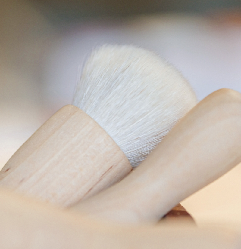 Make Up Brush Kabuki (Birch, Goat hair) - Slowood