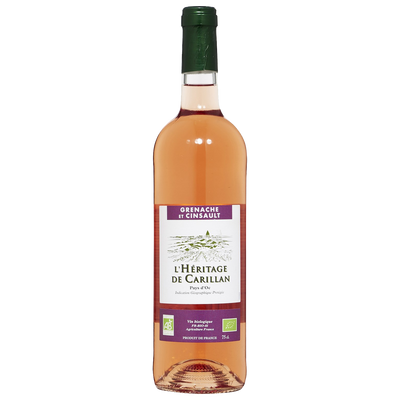 Organic Wine - L'Heritage de Carillan Rose - pack of 12 - Slowood