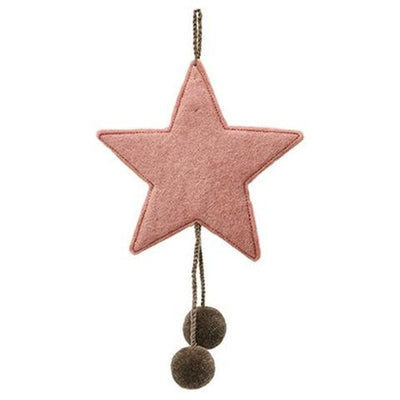Mini stars with pompoms - coral - quartz pink - Slowood