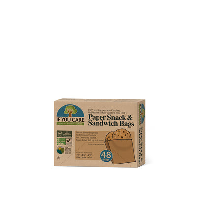 Paper Snack & Sandwich Bags - FSC & Compostable Certified Unbleached - Slowood