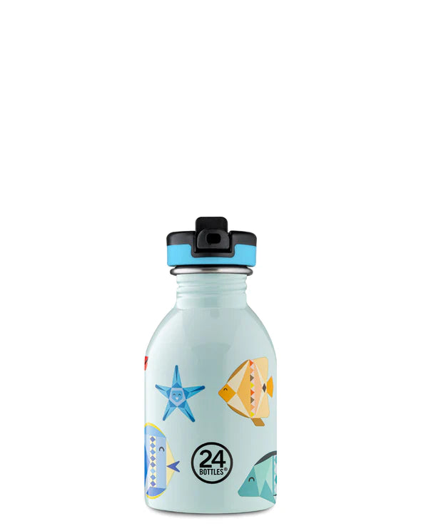24 Bottles Urban Bottle 250 Sea Friends - Colored Sport Lid - Slowood