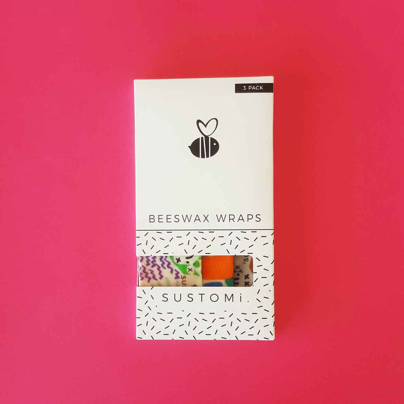 Beeswax Wraps Little Gems 3 Pack: 1S 1M 1L - Slowood