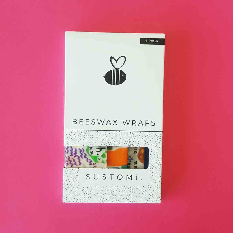 Beeswax Wraps Little Gems 4 Pack: 1S 1M 1L 1XL